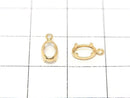 [Video] 14KGF Charm Frame (Bezel) Oval Faceted 6x4mm 1pc