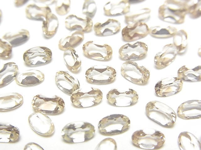 [Video]High Quality Oregon Sunstone AAA Loose stone Oval Faceted 5x3mm 5pcs