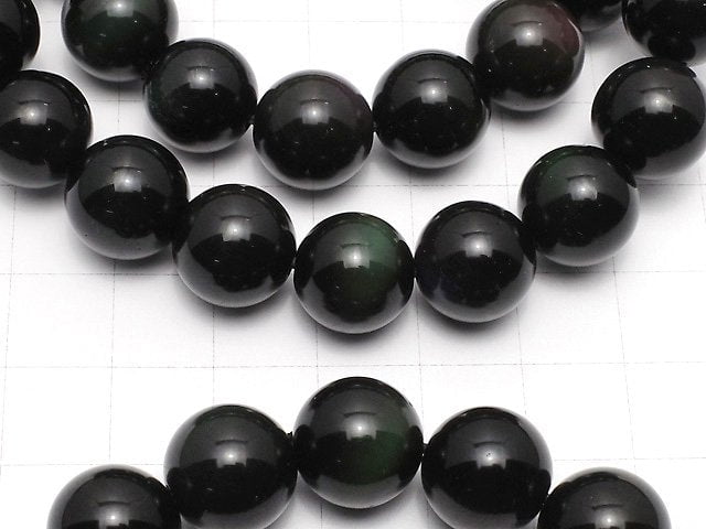 [Video] Rainbow Obsidian AAA Round 12mm Bracelet