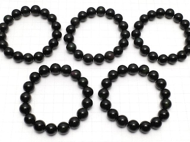 [Video] Rainbow Obsidian AAA Round 12mm Bracelet