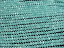 [Video]High Quality! Amazonite AAA- Faceted Button Rondelle 4.5x4.5x3mm 1strand beads (aprx.15inch/37cm)