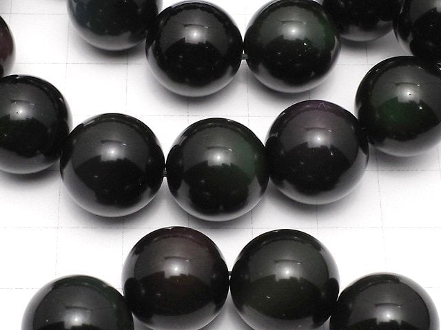 [Video] Rainbow Obsidian AAA Round 16mm Bracelet