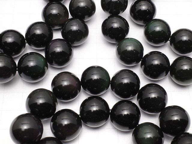 [Video] Rainbow Obsidian AAA Round 16mm Bracelet