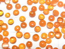 [Video] Orange color Opal Round Cabochon 4x4mm 5pcs