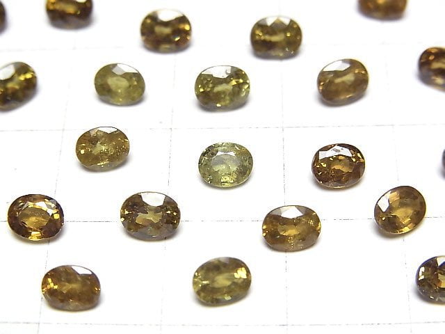 [Video]High Quality Demantoid Garnet AAA Loose stone Oval Faceted 5x4mm [Yellow] 1pc