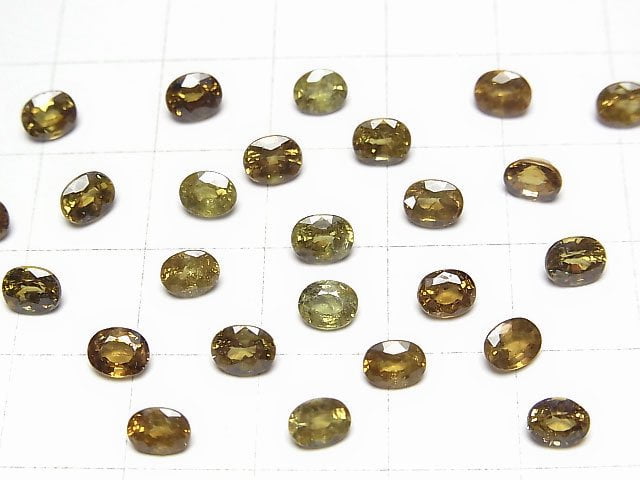 [Video]High Quality Demantoid Garnet AAA Loose stone Oval Faceted 5x4mm [Yellow] 1pc