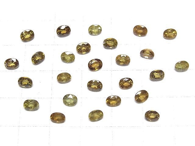 [Video]High Quality Demantoid Garnet AAA Loose stone Oval Faceted 5x4mm [Yellow] 1pc