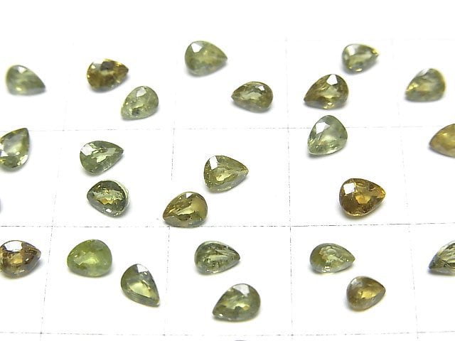 [Video]High Quality Demantoid Garnet AAA Loose stone Pear Shape Faceted 4x3mm 1pc