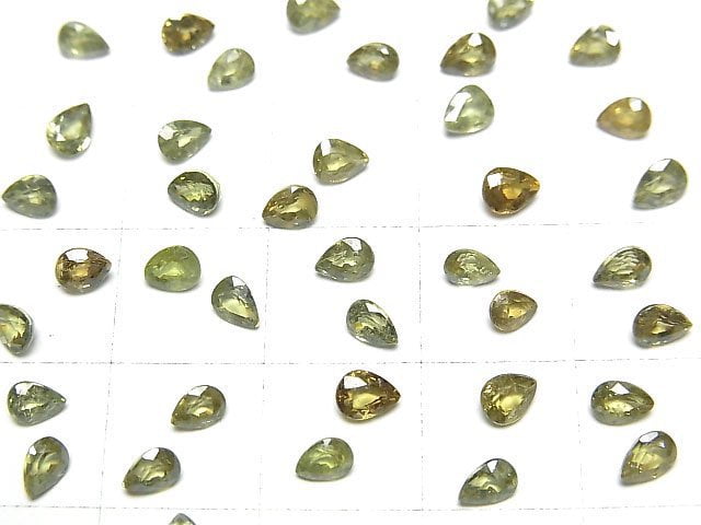 [Video]High Quality Demantoid Garnet AAA Loose stone Pear Shape Faceted 4x3mm 1pc