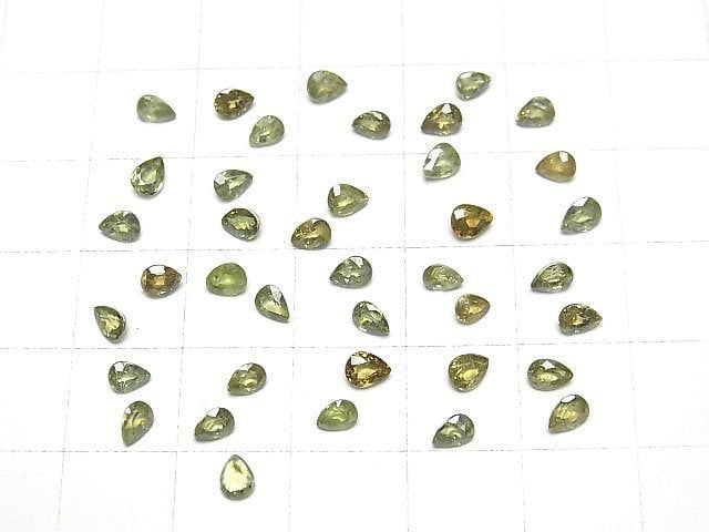 [Video]High Quality Demantoid Garnet AAA Loose stone Pear Shape Faceted 4x3mm 1pc