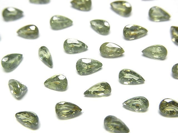 [Video]High Quality Demantoid Garnet AAA Loose stone Pear Shape Faceted 5x3mm 1pc