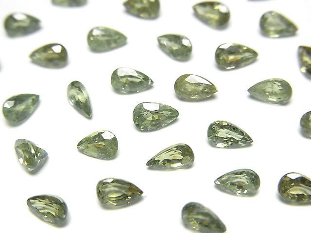 [Video]High Quality Demantoid Garnet AAA Loose stone Pear Shape Faceted 5x3mm 1pc