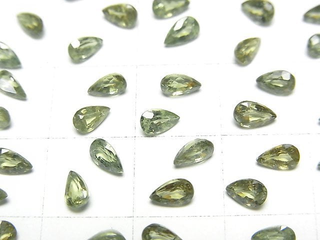 [Video]High Quality Demantoid Garnet AAA Loose stone Pear Shape Faceted 5x3mm 1pc