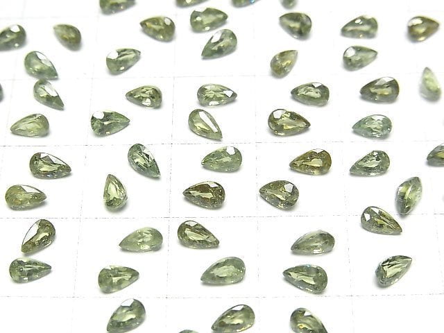 [Video]High Quality Demantoid Garnet AAA Loose stone Pear Shape Faceted 5x3mm 1pc