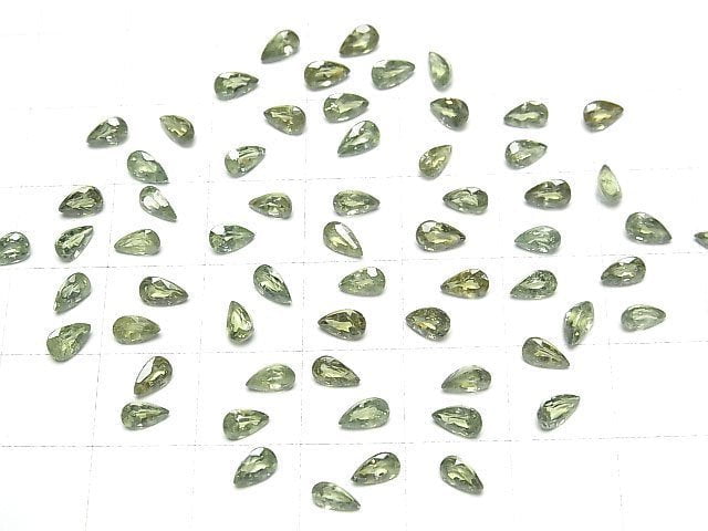 [Video]High Quality Demantoid Garnet AAA Loose stone Pear Shape Faceted 5x3mm 1pc