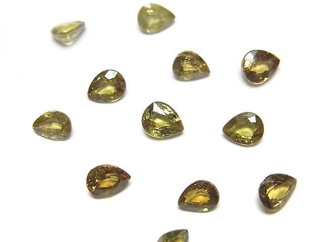 [Video]High Quality Demantoid Garnet AAA Loose stone Pear Shape Faceted 5x4mm [Yellow] 1pc