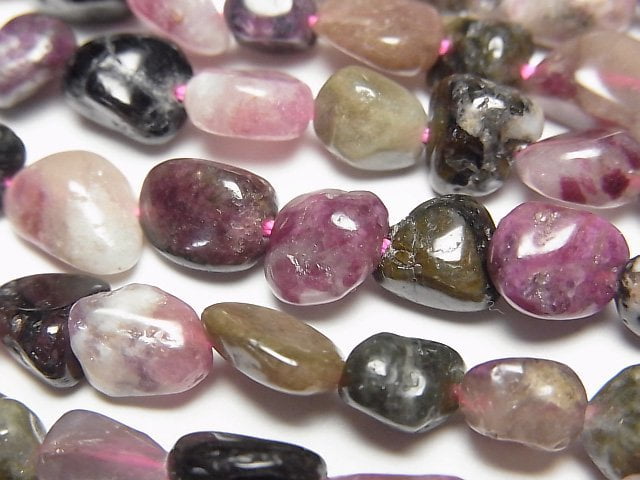 [Video] Multicolor Tourmaline AA Nugget 1strand beads (aprx.15inch/37cm)