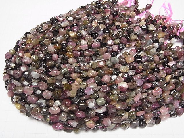 [Video] Multicolor Tourmaline AA Nugget 1strand beads (aprx.15inch/37cm)