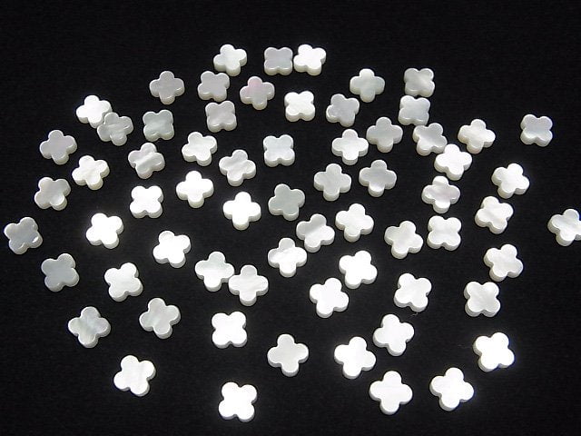 [Video] High Quality White Shell (Silver-lip Oyster) Flower Motif 6x6x2mm 5pcs