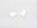 [Video] High Quality White Shell (Silver-lip Oyster) AAA Flower Motif (Faceted) 10x10x2mm 1pc