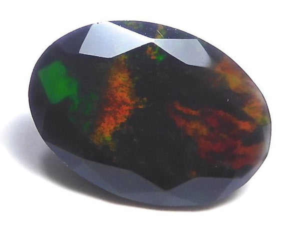 [Video][One of a kind] High Quality Black Opal AAA Loose stone Faceted 1pc NO.188