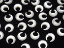 [Video] High Quality White Shell (Silver-lip Oyster) AAA Moon Motif 8x8mm 4pcs