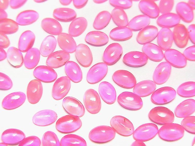 [Video] Pink color Opal Oval Cabochon 5x3mm 10pcs