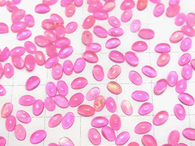 [Video] Pink color Opal Oval Cabochon 5x3mm 10pcs