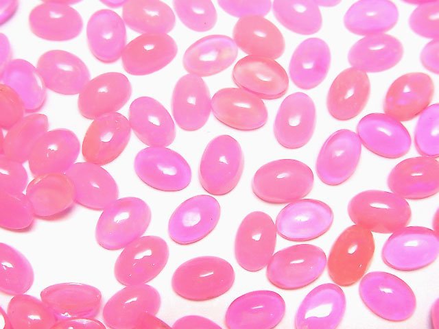 [Video] Pink color Opal Oval Cabochon 6x4mm 5pcs