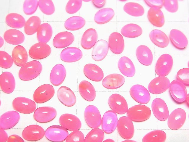 [Video] Pink color Opal Oval Cabochon 6x4mm 5pcs