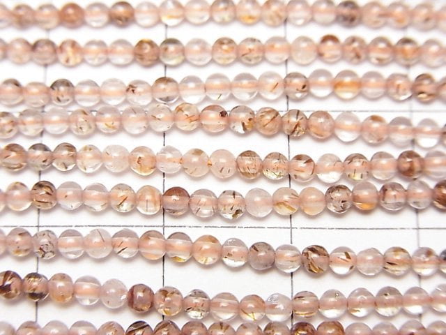 [Video]Copper Rutilated Quartz AA++ Round 2mm 1strand beads (aprx.15inch/37cm)