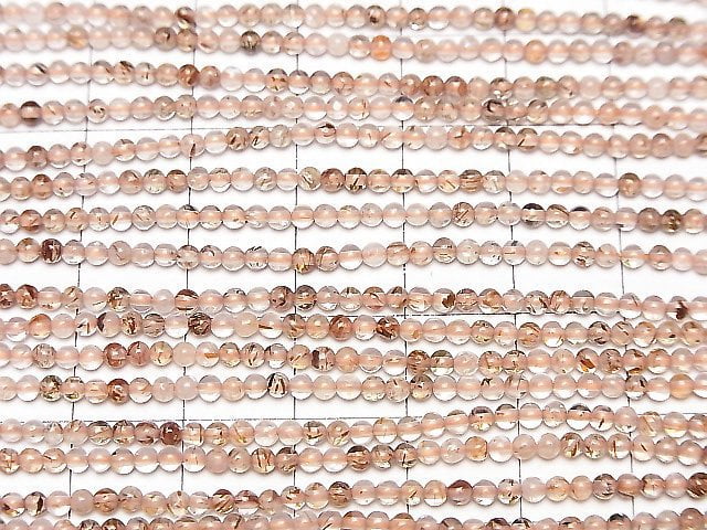 [Video]Copper Rutilated Quartz AA++ Round 2mm 1strand beads (aprx.15inch/37cm)