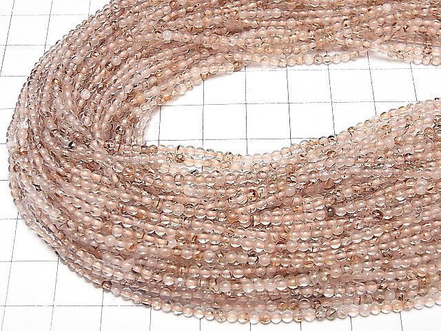 [Video]Copper Rutilated Quartz AA++ Round 2mm 1strand beads (aprx.15inch/37cm)