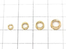[Video] 14KGF Frame (Bezel) Round Faceted [3mm][4mm][5mm][6mm] No Ring 1pc