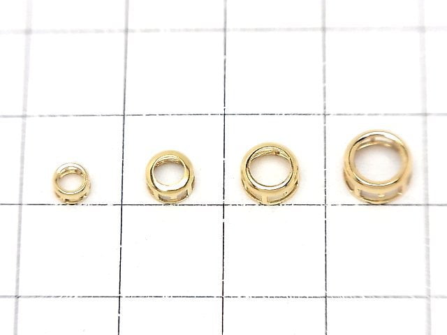 [Video] 14KGF Frame (Bezel) Round Faceted [3mm][4mm][5mm][6mm] No Ring 1pc