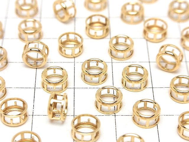 [Video] 14KGF Frame (Bezel) Round Faceted [3mm][4mm][5mm][6mm] No Ring 1pc