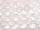 [Video]High Quality! Madagascar Rose Quartz AA++ Rough Faceted Round 10mm half or 1strand beads (aprx.15inch/37cm)