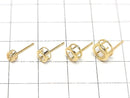 [Video]14KGF Earstuds Earrings Frame (Bezel) Round Faceted for [3mm][4mm][5mm][6mm] 1pair (2 pieces)