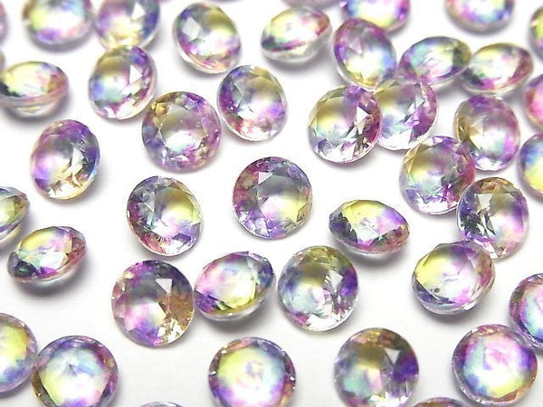 [Video] Doublet Crystal AAA Loose stone Round Faceted 6x6mm [Pastel color/Splash] 3pcs