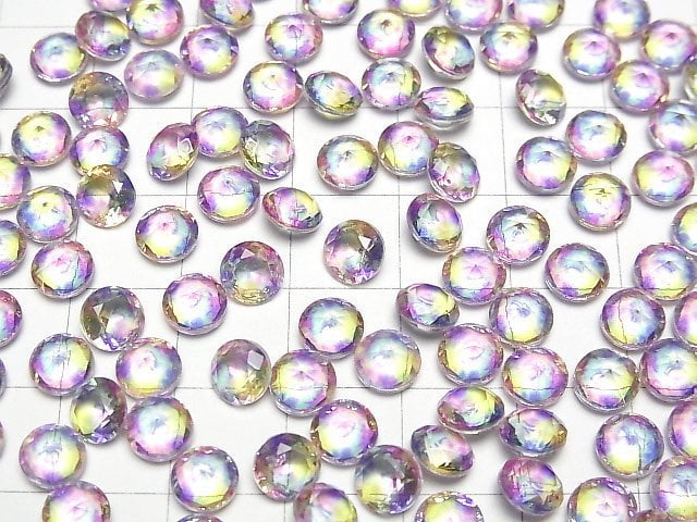 [Video] Doublet Crystal AAA Loose stone Round Faceted 6x6mm [Pastel color/Splash] 3pcs