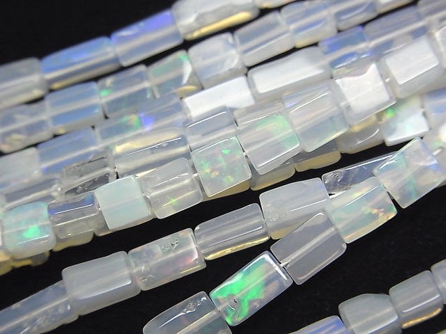 [Video] Ethiopian Opal AA++ Rectangle-Square half or 1strand beads (aprx.15inch/36cm)