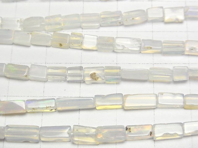 [Video] Ethiopian Opal AA++ Rectangle-Square half or 1strand beads (aprx.15inch/36cm)