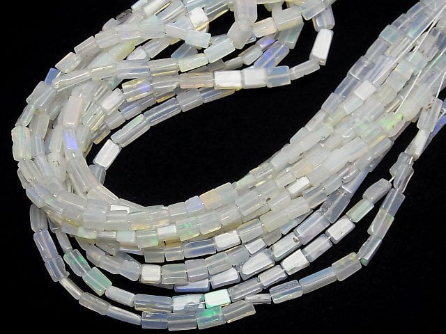 [Video] Ethiopian Opal AA++ Rectangle-Square half or 1strand beads (aprx.15inch/36cm)
