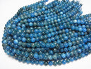 [Video] Blue Apatite AA++ Round 8.5mm half or 1strand beads (aprx.15inch/36cm)