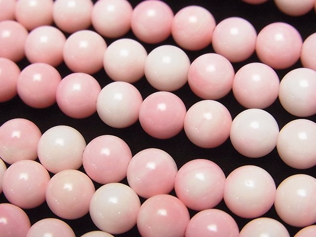 [Video] Pink color Shell AAA Round 6.5mm 1strand beads (aprx.15inch/36cm)