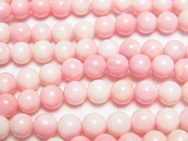 [Video] Pink color Shell AAA Round 6.5mm 1strand beads (aprx.15inch/36cm)