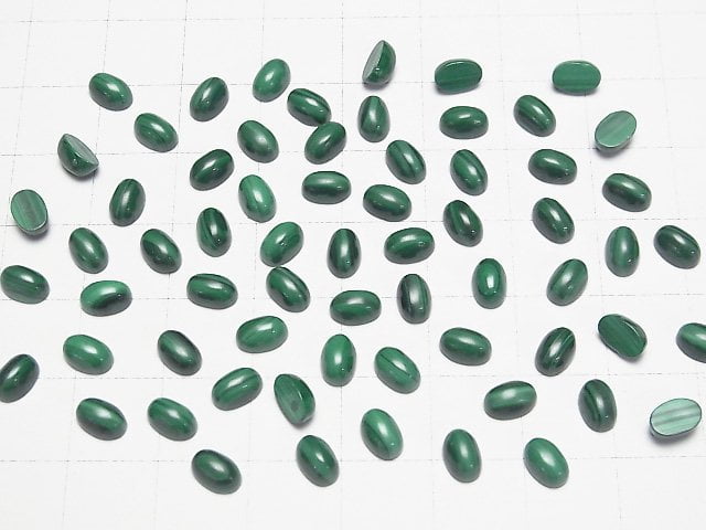 [Video]Malachite AAA Oval Cabochon 6x4mm 5pcs