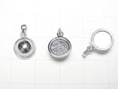 [Video] Meteorite (Altai meteorite) Round Pendant 9.5x9.5mm Silver925 1pc