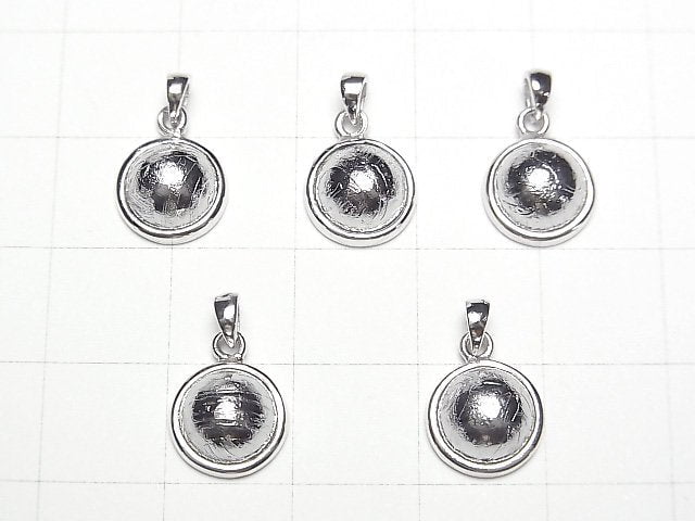 [Video] Meteorite (Altai meteorite) Round Pendant 9.5x9.5mm Silver925 1pc