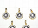 [Video] Meteorite (Altai meteorite) Round Pendant 11.5x11.5mm 18KGP 1pc